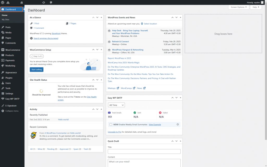 Admin_Dashboard_woocommerce