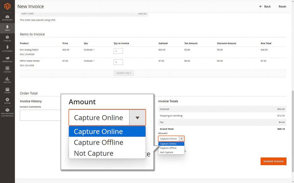 Amount_Capture Online