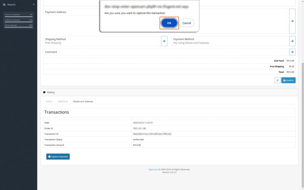 Amount_Capture_Online_Confirmation_opencart