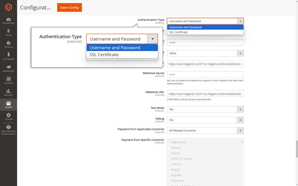 Authentication Type