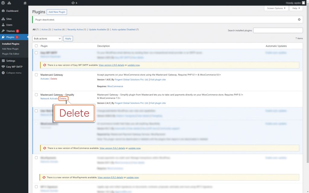 Deletion_woocommerce