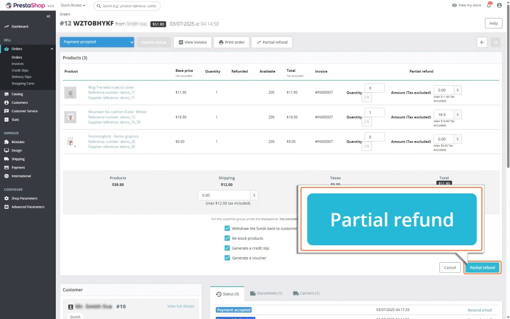 Processing_the_Refund_prestashop