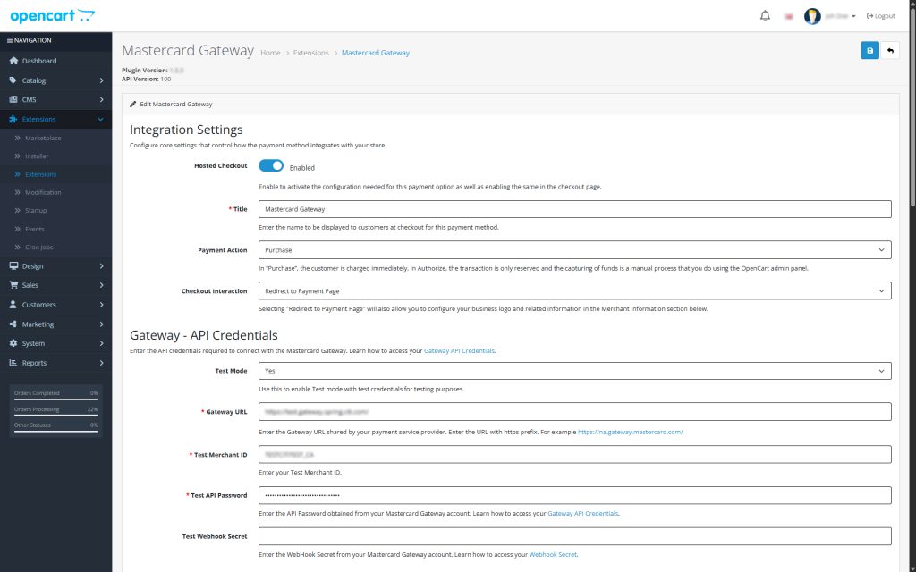 Configuration-opencart