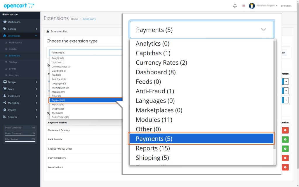Payments-configuration
